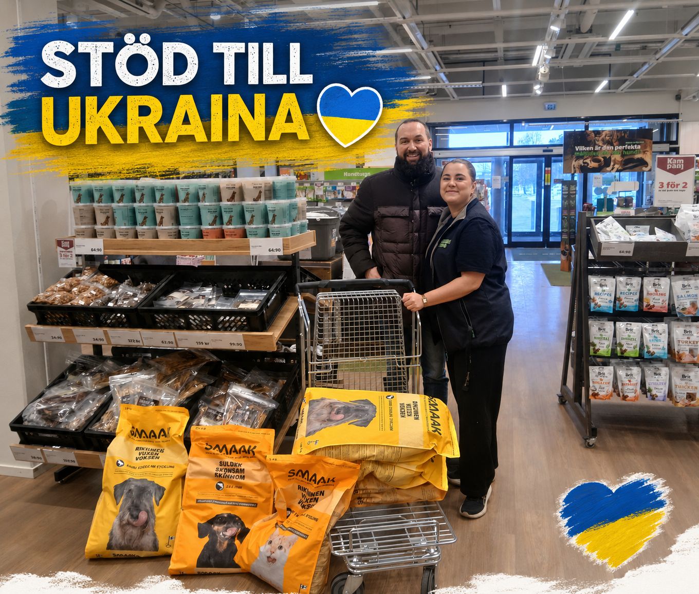 Stöd till Ukraina – donerade varor från Tavi Draugi-samarbetet